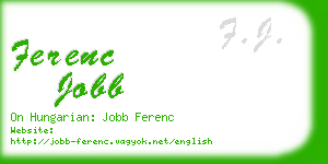 ferenc jobb business card